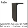 Winkelfuß schwarz matt gepulvert