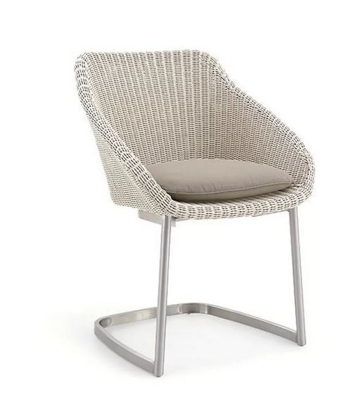 Gartenstuhl Freischwinger Geflecht Nizza (Viro White Washed)