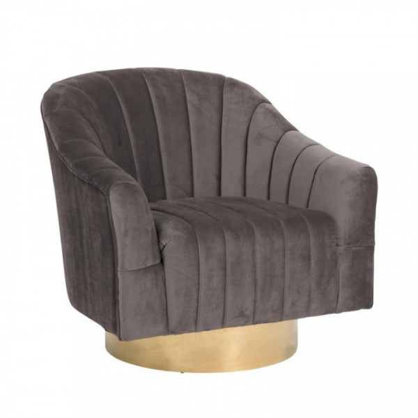 Drehsessel Samt Richmond Lorraine, Velvet Stone